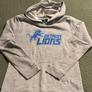 Gray Detroit Lions Kids Hoodie